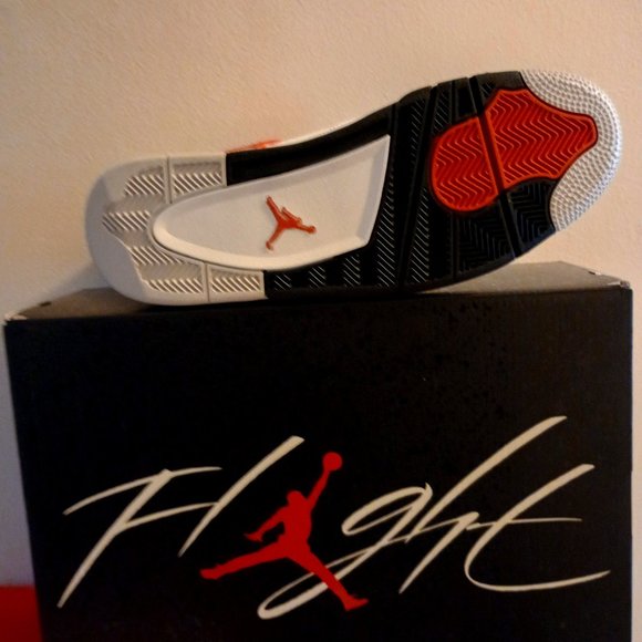 Jordan 4 Retro Red Cement MENS SIZE 12 DEADSTOCK AUTHENTIC - Picture 4 of 4